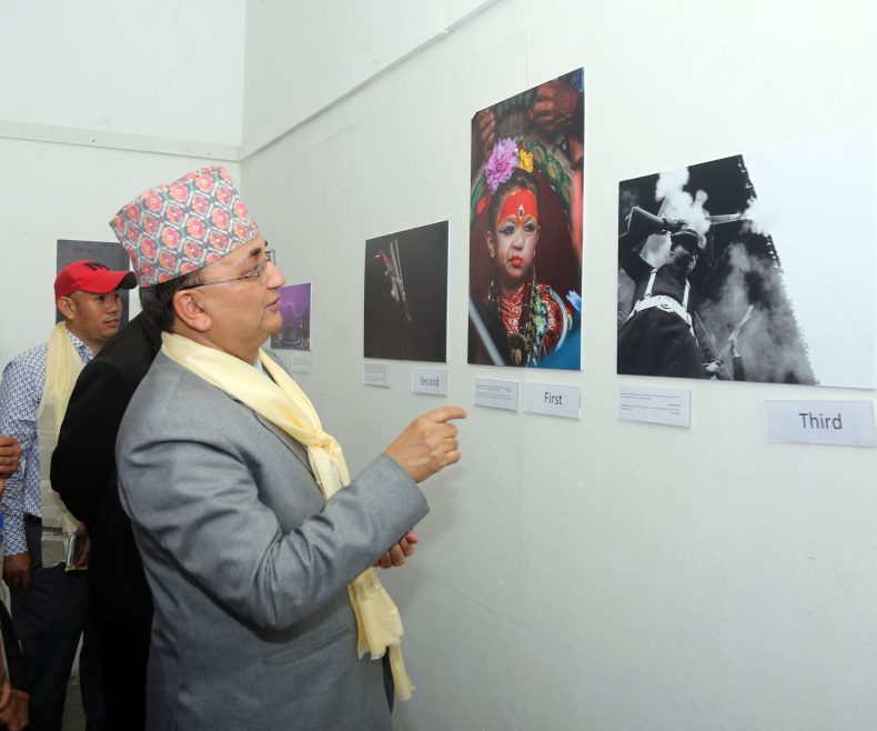 Ishwor Pokhrel at Art Gallary