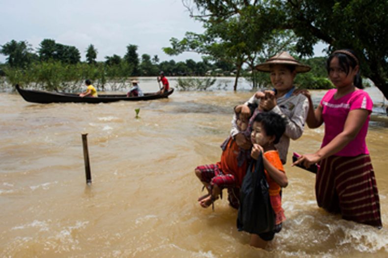 TOPSHOT-MYANMAR-WEATHER-DISASTER-FLOOD