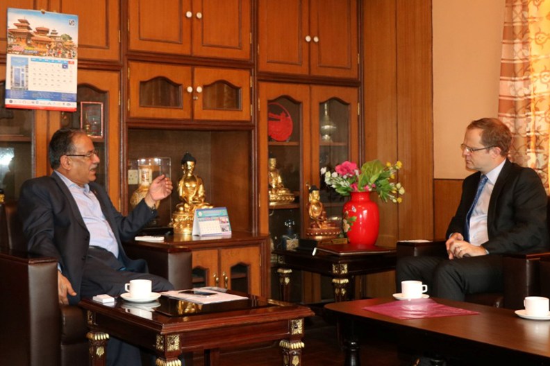 Prachanda with Gareth Bails