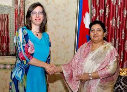 President Bhandari and Teplitz meet1