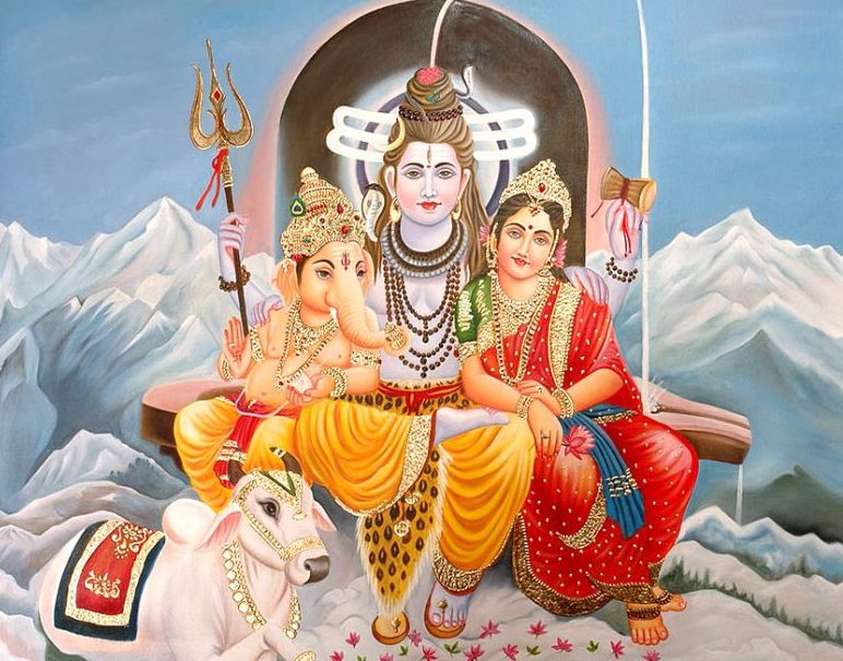 Shiva, Parwati, Ganesh