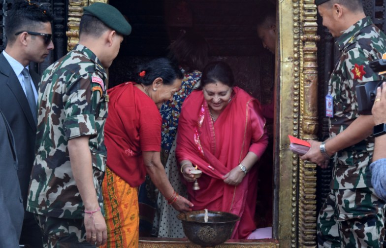 राष्ट्रपतिद्वारा पलाञ्चोक भगवती दर्शन