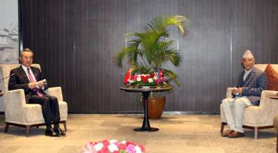 केपी शर्मा ओली र वाङ यी