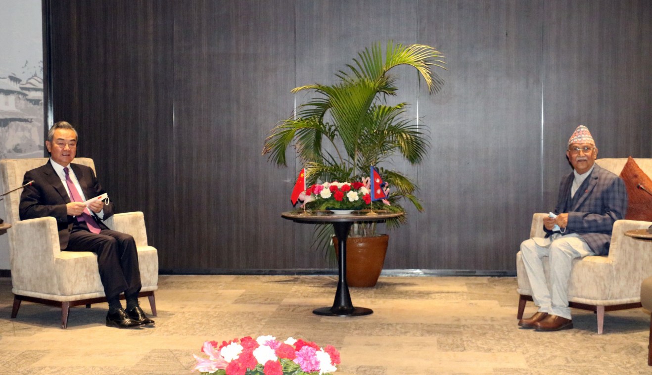 केपी शर्मा ओली र वाङ यी