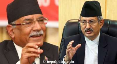 माओवादी केन्द्रका अध्यक्ष प्रचण्ड र गृहमन्त्री खाँणबीच भेटवार्ता