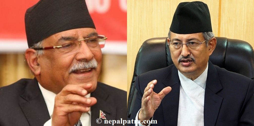 माओवादी केन्द्रका अध्यक्ष प्रचण्ड र गृहमन्त्री खाँणबीच भेटवार्ता