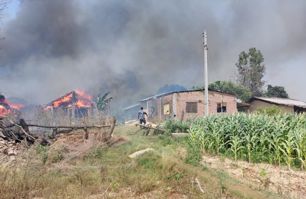 कैलालीमा भीषण आगलागी