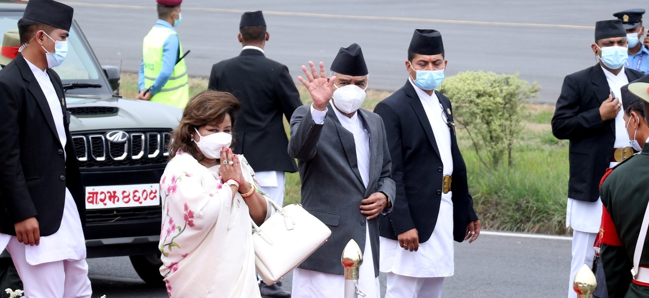 प्रधानमन्त्री देउवा भारत प्रस्थान