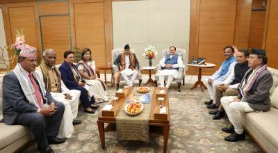 शेरबहादुर देउवा र भाजपा अध्यक्ष जेपी नड्डा