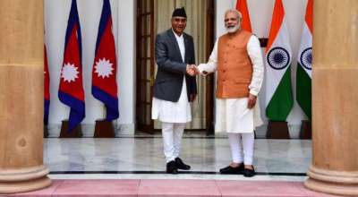 शेरबहादुर देउवा र नरेन्द्र मोदी