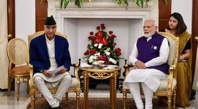 शेरबहादुर देउवा र नरेन्द्र मोदी