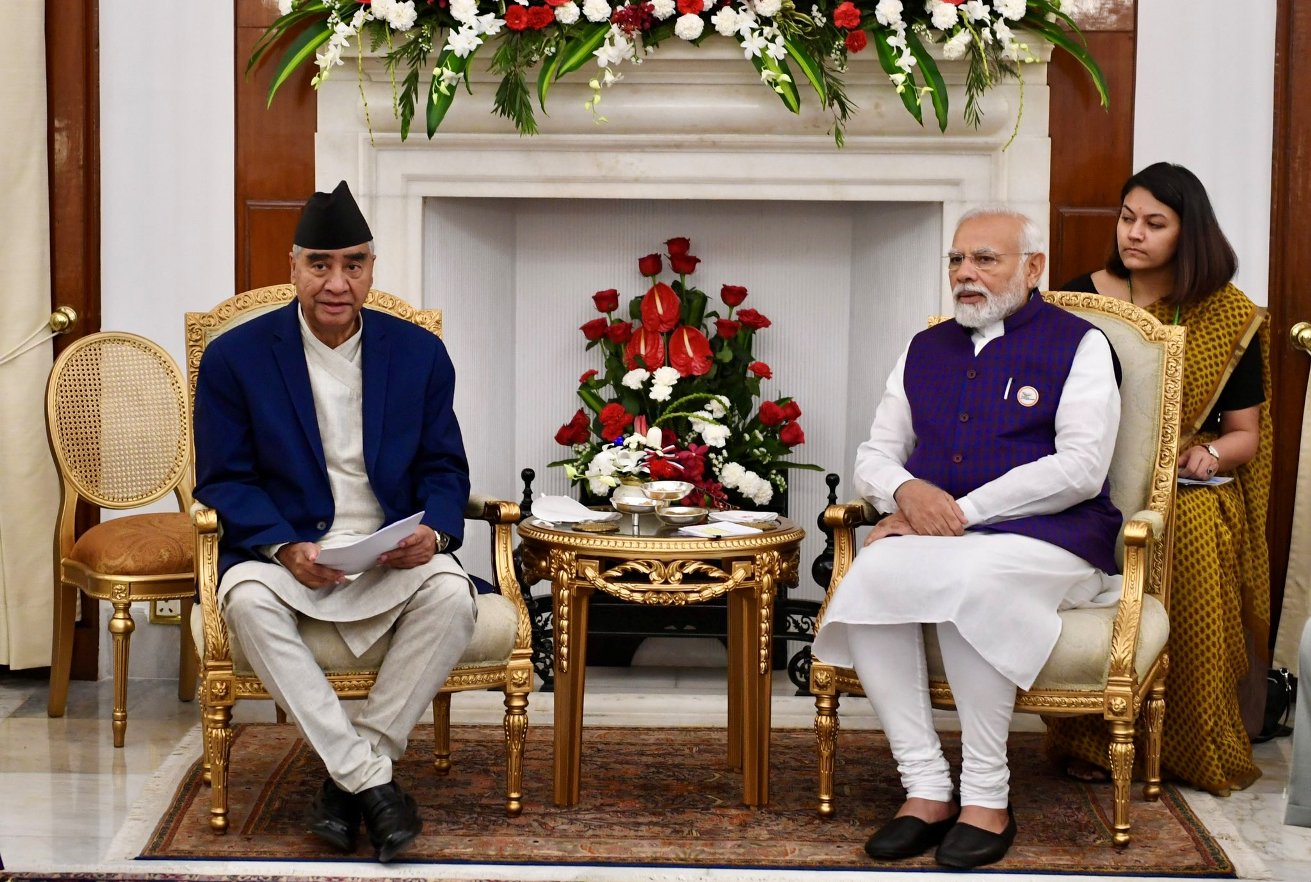 शेरबहादुर देउवा र नरेन्द्र मोदी