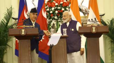 शेरबहादुर देउवा र नरेन्द्र मोदी