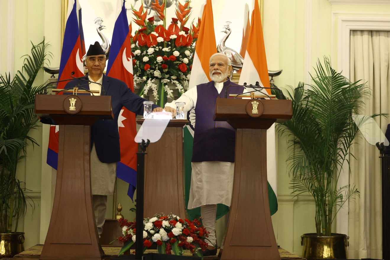 शेरबहादुर देउवा र नरेन्द्र मोदी