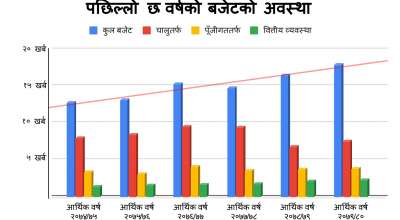 पछिल्ला ६ वर्षको बजेट फिगरसहित