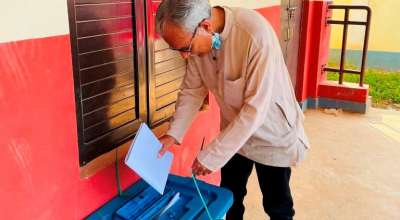 डा. बाबुराम भट्टराई मतदान