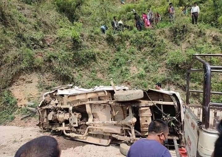 स्याङ‍्जामा मतदाता बोकेको जीप दुर्घटना