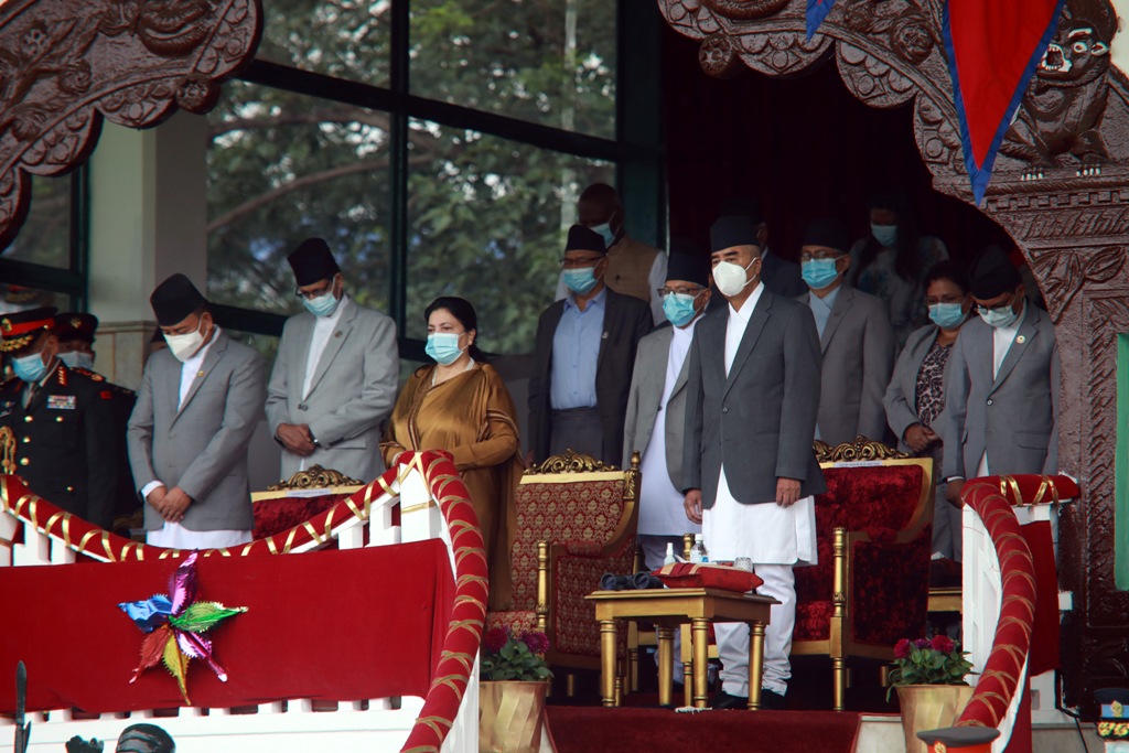 विद्यादेवी भण्डारी र शेरबहादुर देउवा टुँडिखेल