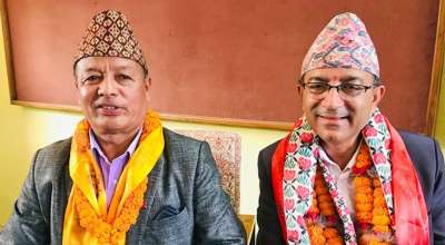 धनराज आचार्य र कृष्ण थापा