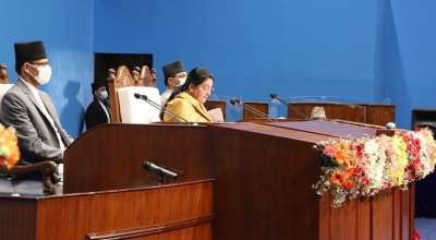 राष्ट्रपति विद्यादेवी भण्डारी संघीय संसद