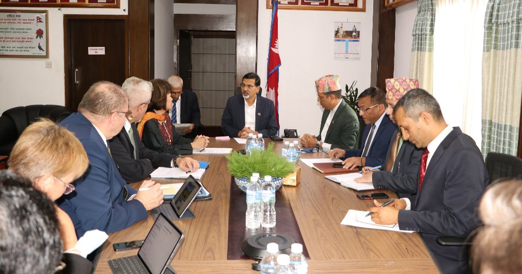 अर्थमन्त्री शर्मा र विश्व बैंकका प्रबन्ध निर्देशक मारी अल्कावीच शिष्टाचार भेट