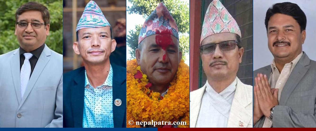 जीवनराम श्रेष्ठ, मेटमणी चौधरी, भवानी खापुङ, शेरबहादुर कुँवर र हिराचन्द्र केसी