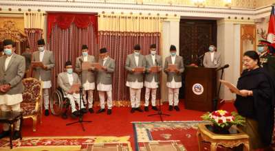 राष्ट्रपति भण्डारीसमक्ष ७ जना राजदूतले लिए सपथ