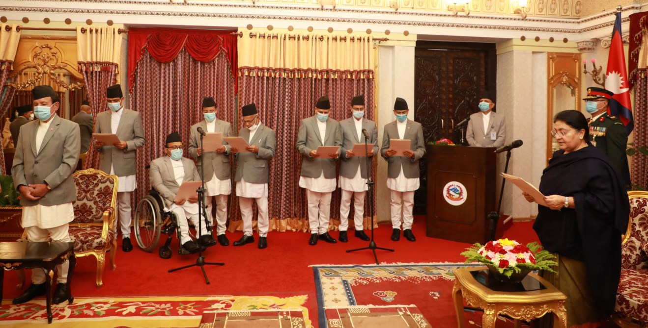 राष्ट्रपति भण्डारीसमक्ष ७ जना राजदूतले लिए सपथ