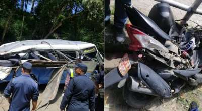 भक्तपुरको सल्लाको रुख ढलेरसल्लाघारीमा रुख ढलेर बस र स्कुटरलाई किच्दा १५ जना गम्भीर घाइते #Nepalpatra https://nepalpatra.com/news/236823/