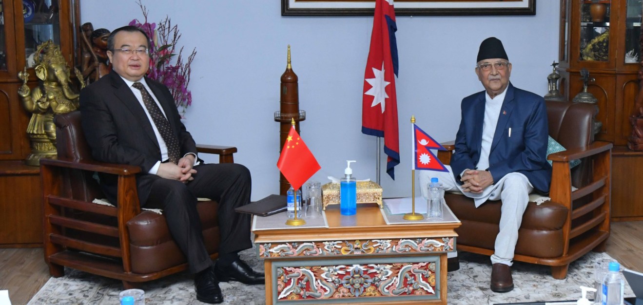 केपी शर्मा ओली र लिउ जियान्चाओ