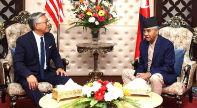 शेरबहादुर देउवा र डोनाल्ड लु