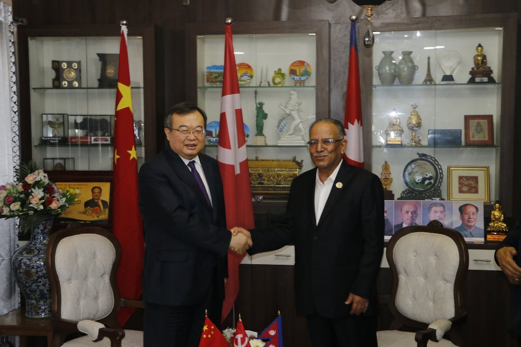 प्रचण्ड र लिउ जियान्चाओ भेटवार्ता