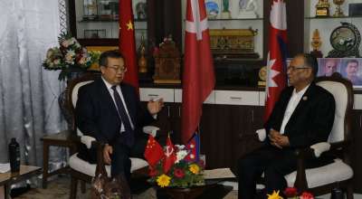 प्रचण्ड र लिउ जियान्चाओ भेटवार्ता