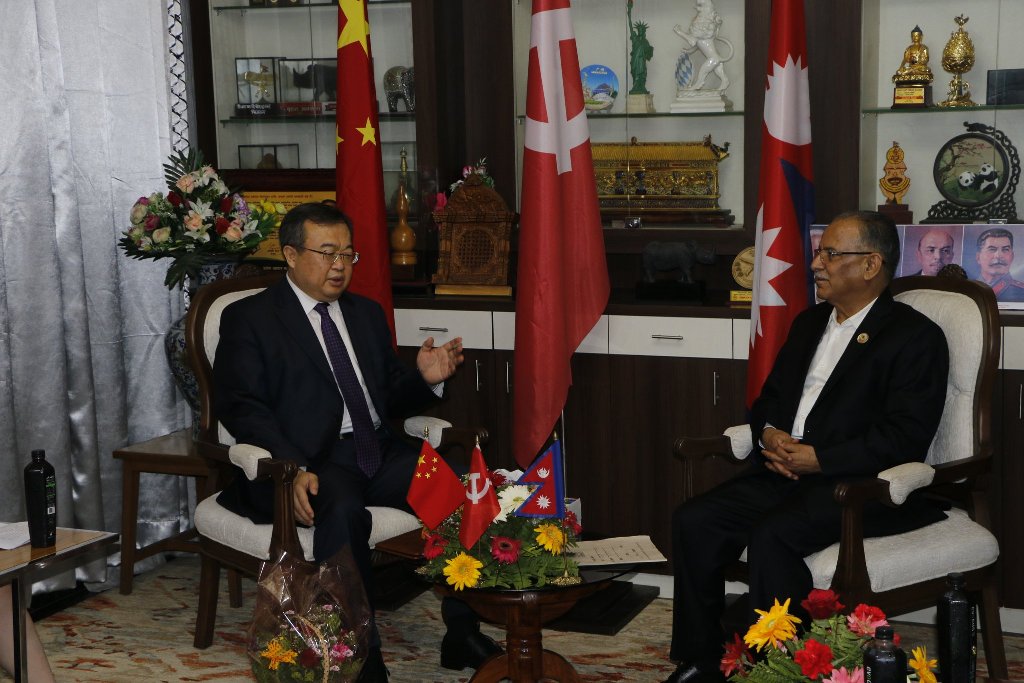 प्रचण्ड र लिउ जियान्चाओ भेटवार्ता