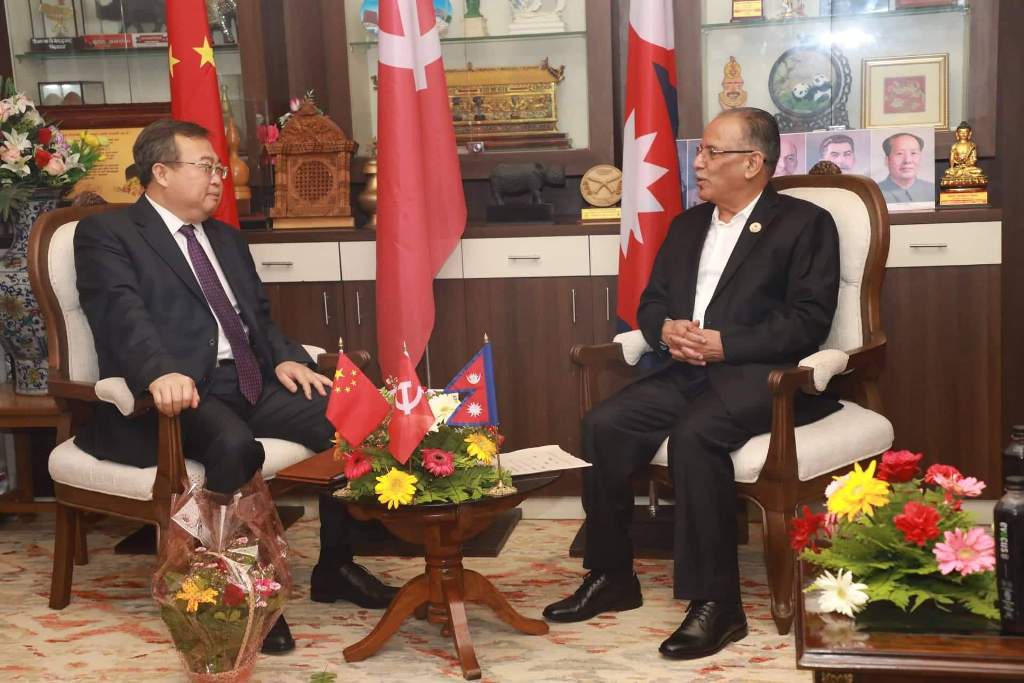 प्रचण्ड र लिउ जियान्चाओ भेटवार्ता