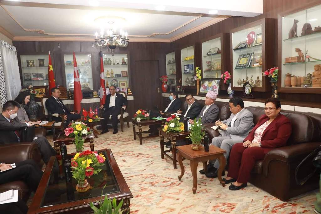 प्रचण्ड र लिउ जियान्चाओ भेटवार्ता