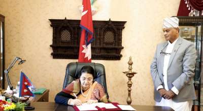 राष्ट्रपति भण्डारीबाट दुई विधेयक प्रमाणीकरण