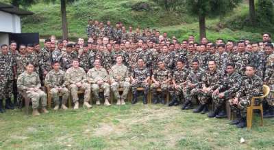 नेपाली सेना र अमेरिकी सेना संयुक्त तालिम