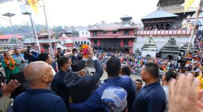 ओली पशुपतिमा आरतीमा