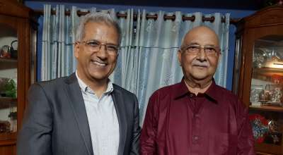 केपी शर्मा ओली र रवीन्द्र मिश्र