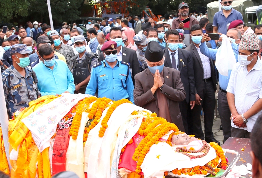 प्रदीप गिरीप्रति शीर्ष नेताहरु श्रद्धाञ्जली अर्पण