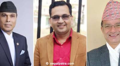 विक्रम पाण्डे र डा. भोजराज अधिकारी, दिनेश कोइराला