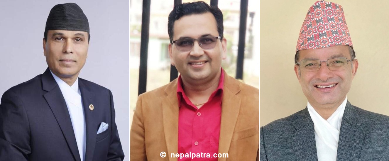 विक्रम पाण्डे र डा. भोजराज अधिकारी, दिनेश कोइराला