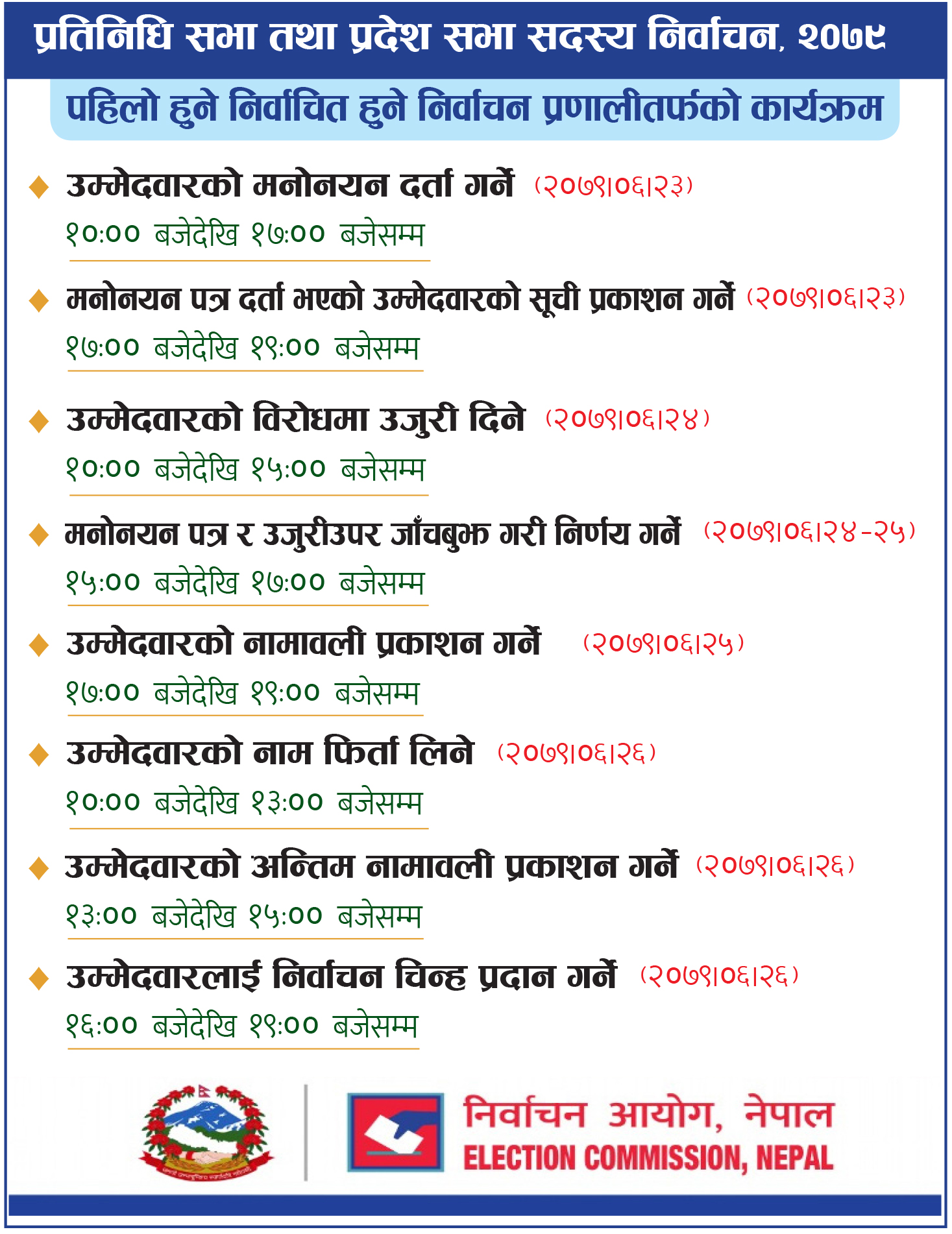 कार्यतालिका