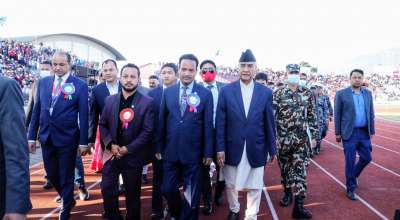 प्रधानमन्त्री देउवा पोखरा रंगशालामा