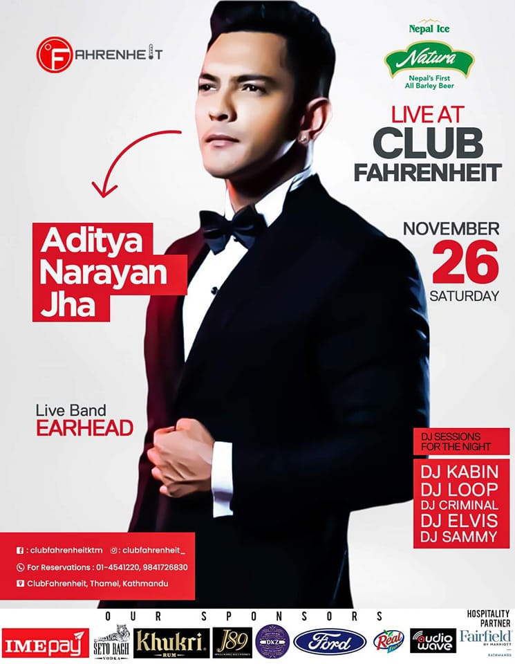 आदित्य नारायणको ‘लाईभ कन्सर्ट’ 
