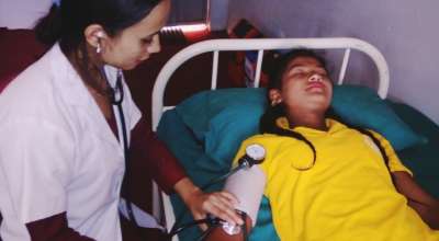 सिन्धुपाल्चोकको भीमेश्वरी मावि विद्यार्थी स्वास्थ्य परिक्षण