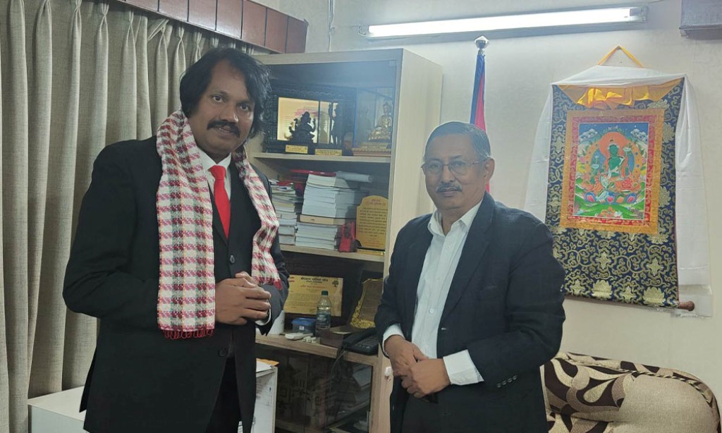 गृहमन्त्री खाणसँग सिके राउतको भेटवार्ता