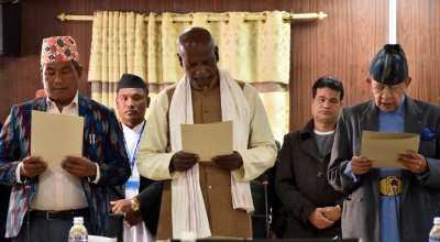 महिन्द्र राय यादव र रामकुमार राईले लिए शपथ