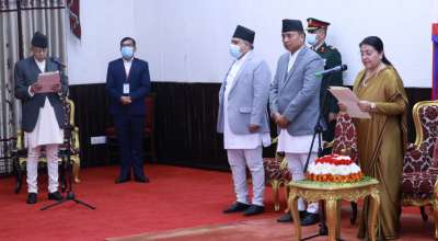 पशुपतिशमशेर जबराले लिए शपथ